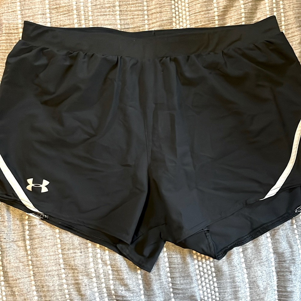Black Under Armour athletic shorts, size L